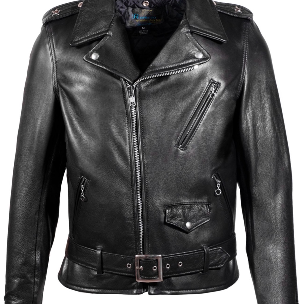 Schott Nyc Black Leather Biker Jacket
